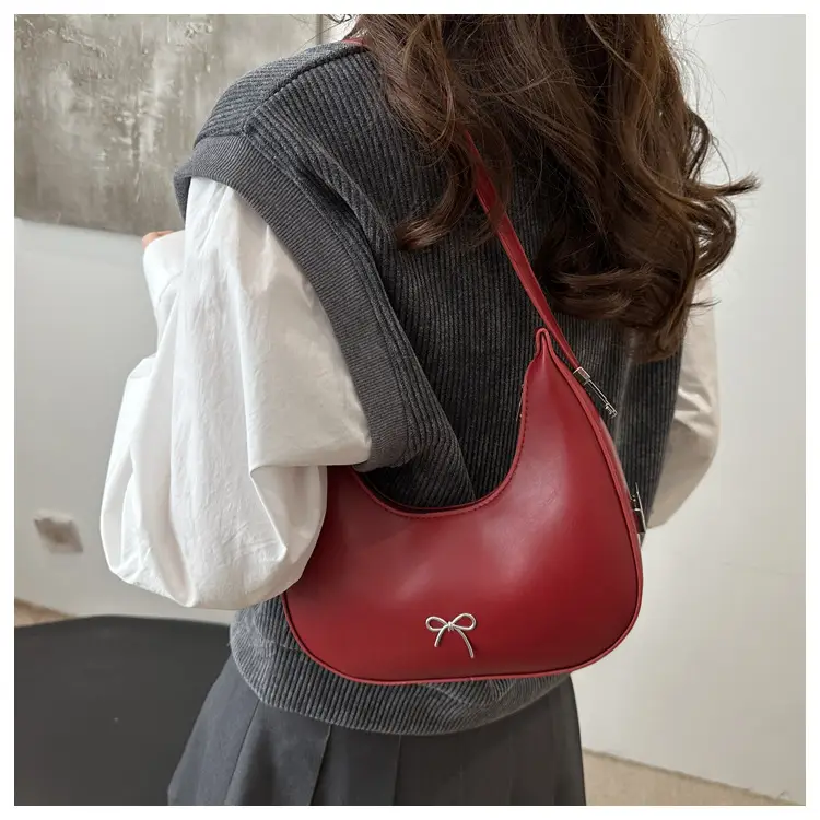 Red Korean Style Bowknot Shoulder Bag for Women — feature 9