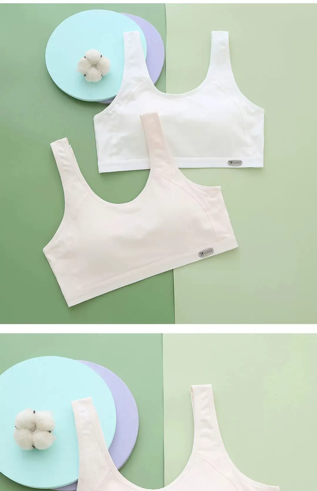 Girls' Bra Vest Junior High School Senior high school Students Puberty Sports Shockproof Running Cotton Girls' Underwear — feature 20