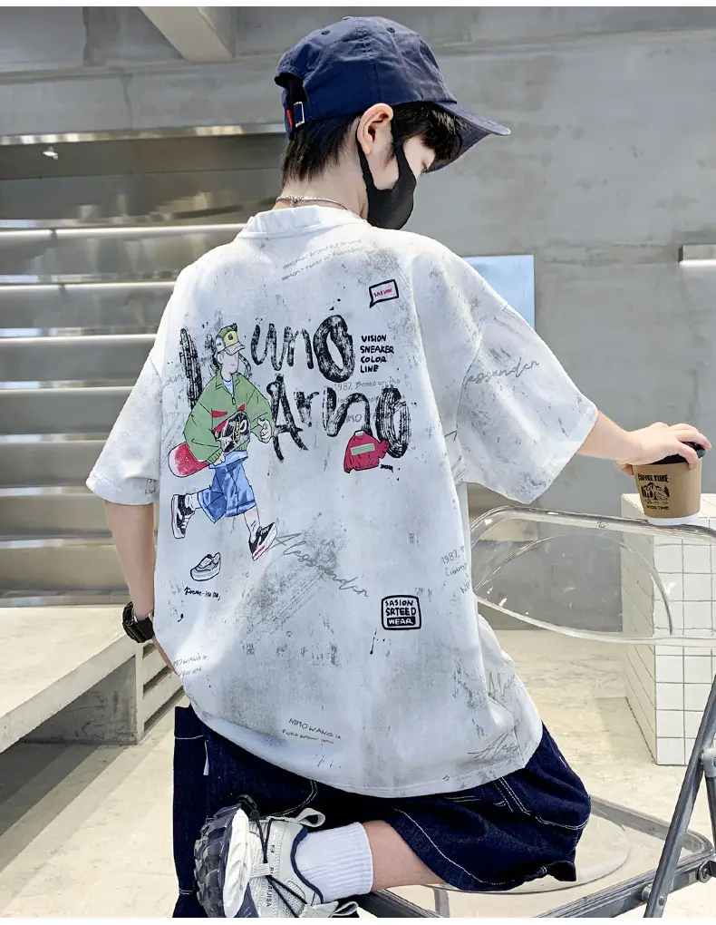 Children's Cotton Graphic T-Shirt Big City Print — feature 10