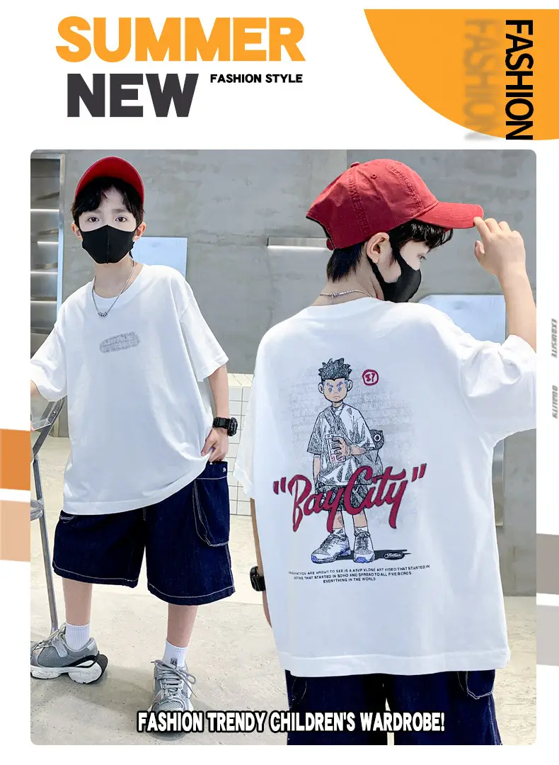Children's Cotton Graphic T-Shirt Big City Print — feature 2
