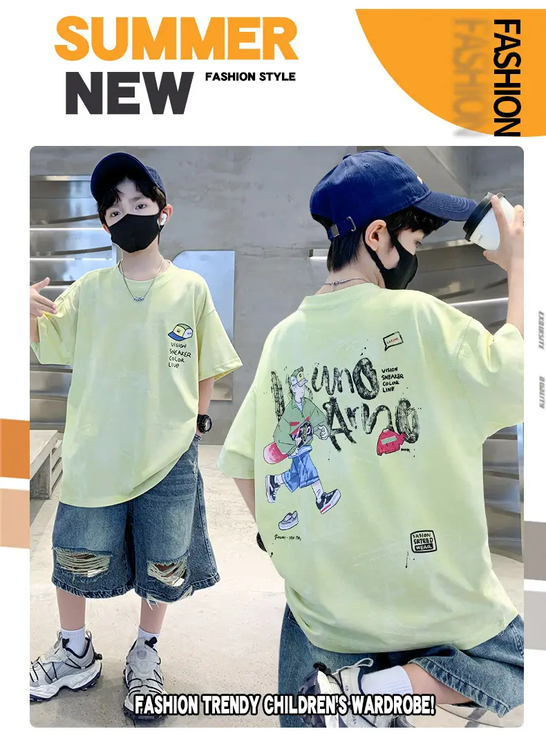 Children's Cotton Graphic T-Shirt Big City Print — feature 8