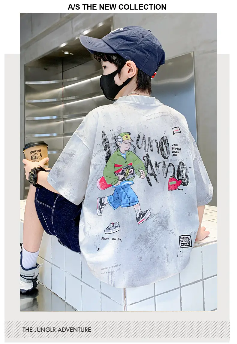 Children's Cotton Graphic T-Shirt Big City Print — feature 9