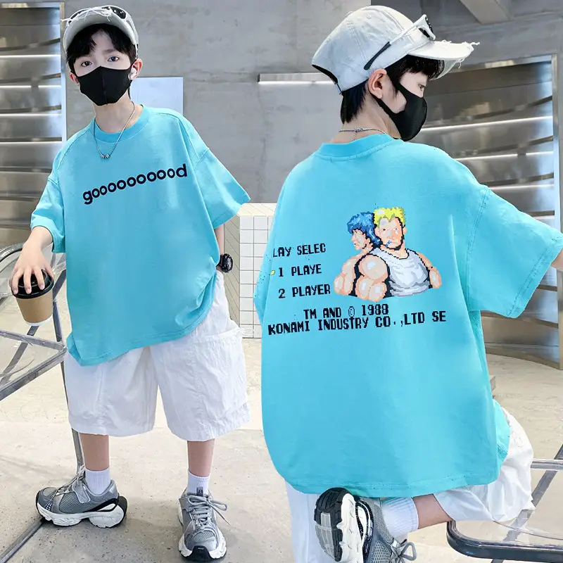 Children's Cotton Graphic T-Shirt Big City Print