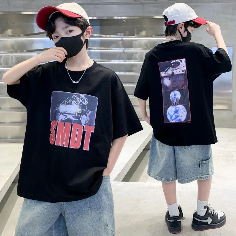 Children's Cotton Graphic T-Shirt Big City Print
