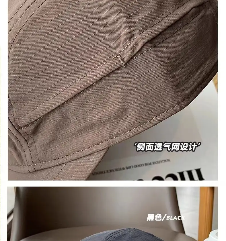 Black Vintage Cotton Baseball Cap for Women & Men — feature 22