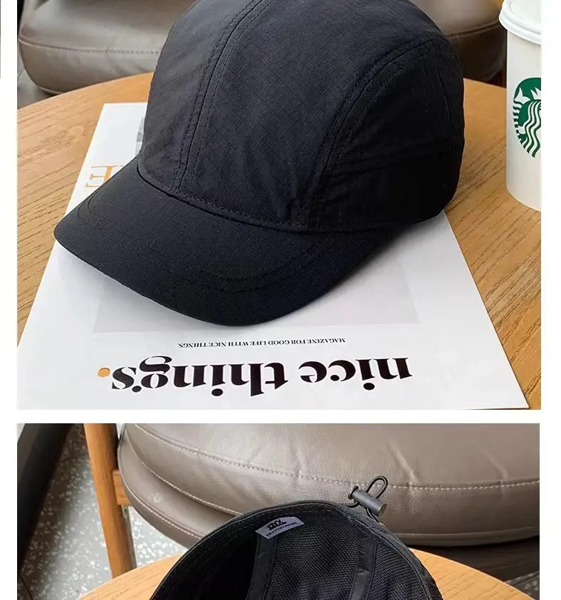 Black Vintage Cotton Baseball Cap for Women & Men — feature 4