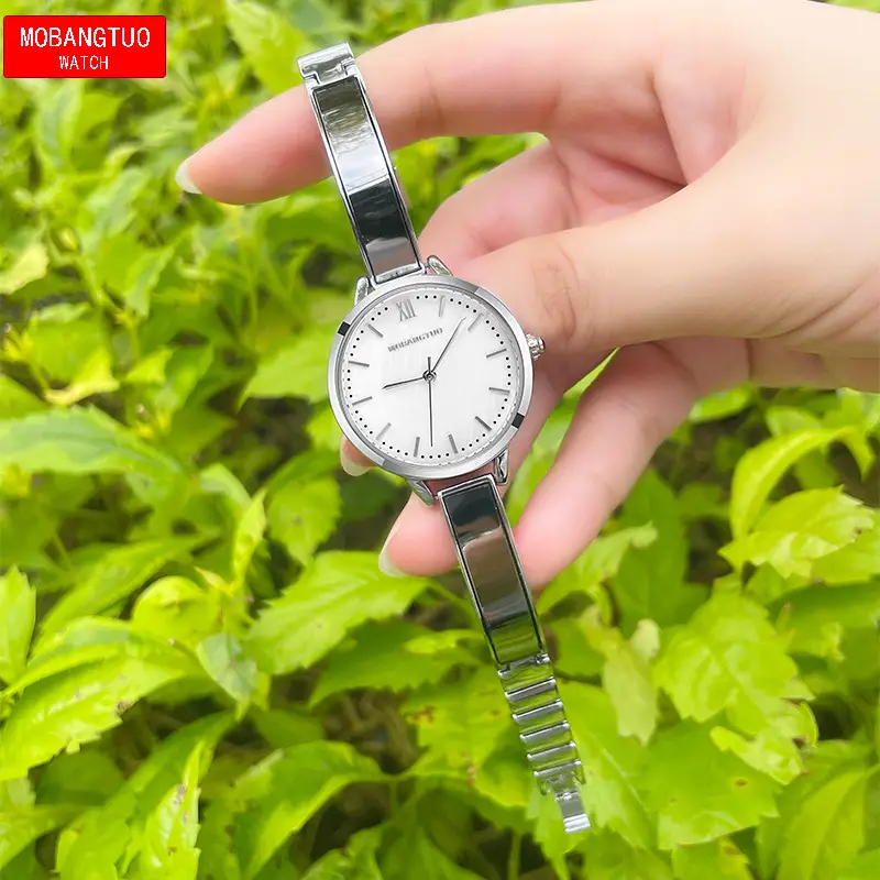Women's Steel Bracelet Watch with White Dial - Image 2