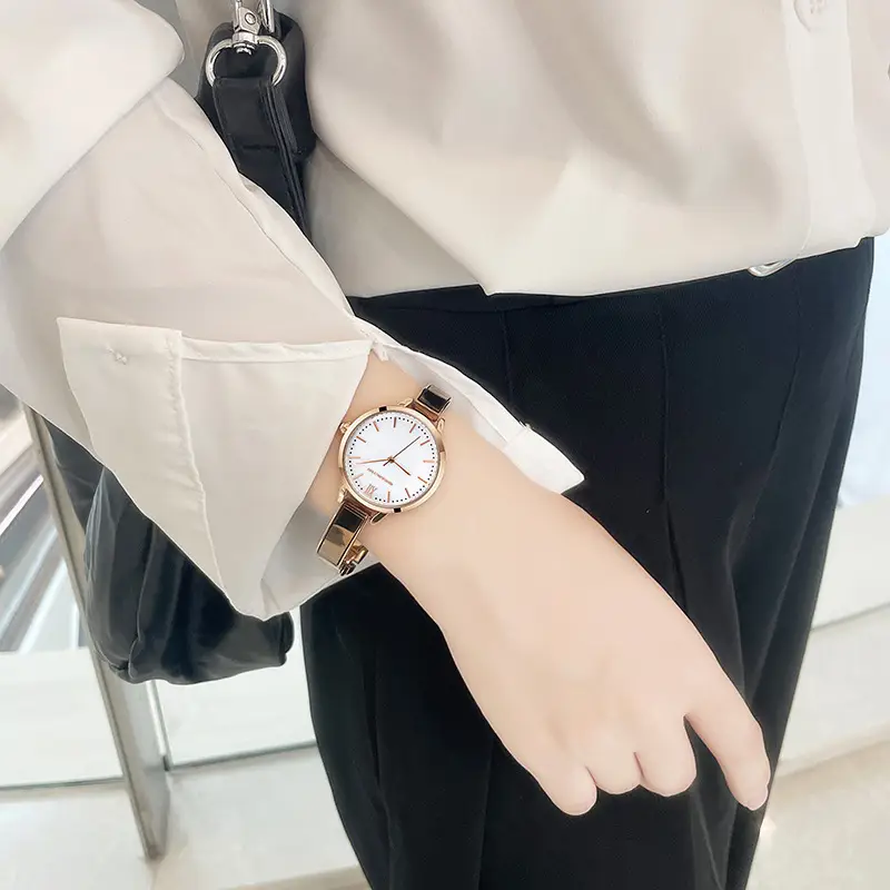 Women's Steel Bracelet Watch with White Dial - Image 4
