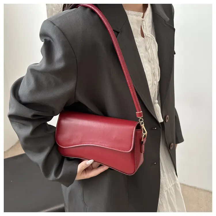Black Retro Underarm Bag for Women — feature 12