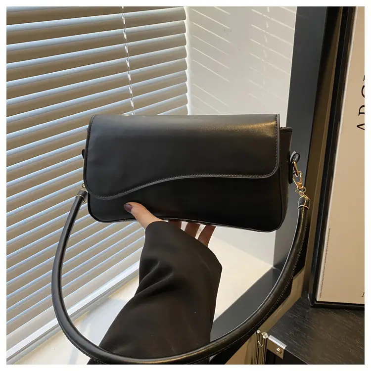 Black Retro Underarm Bag for Women — feature 21