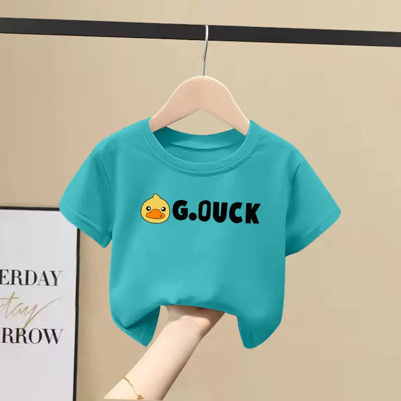 2 Pcs 100% Cotton G.UCK T-Shirts for Kids Girls Summer Wear