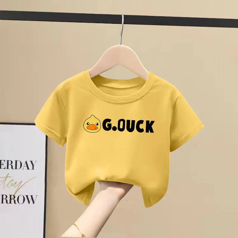 2 Pcs 100% Cotton G.UCK T-Shirts for Kids Girls Summer Wear