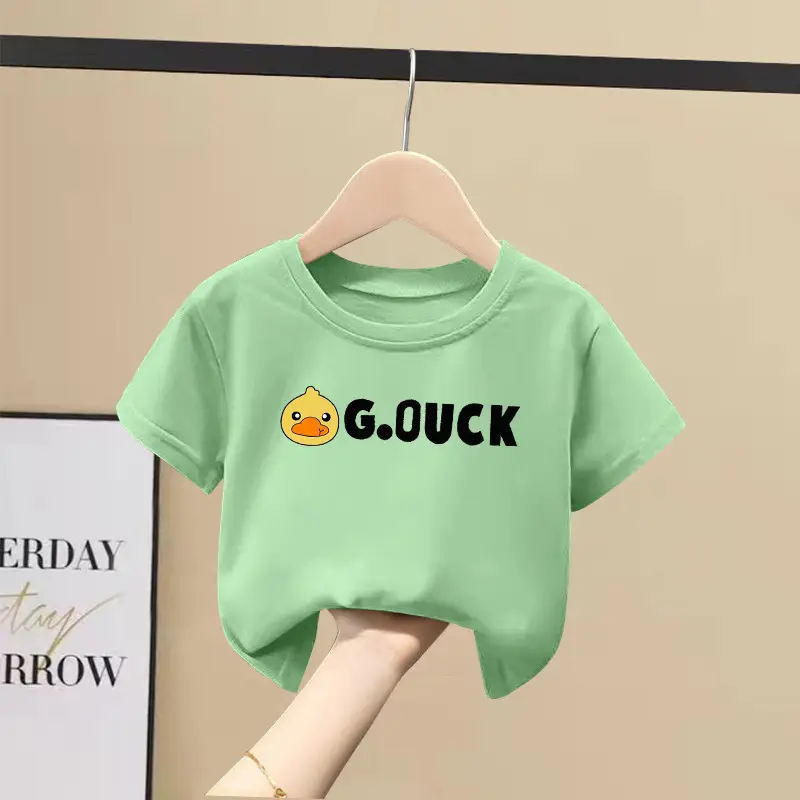 2 Pcs 100% Cotton G.UCK T-Shirts for Kids Girls Summer Wear