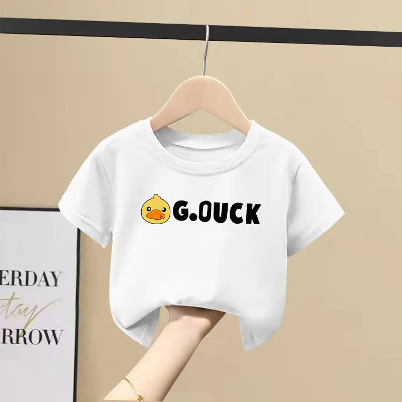2 Pcs 100% Cotton G.UCK T-Shirts for Kids Girls Summer Wear