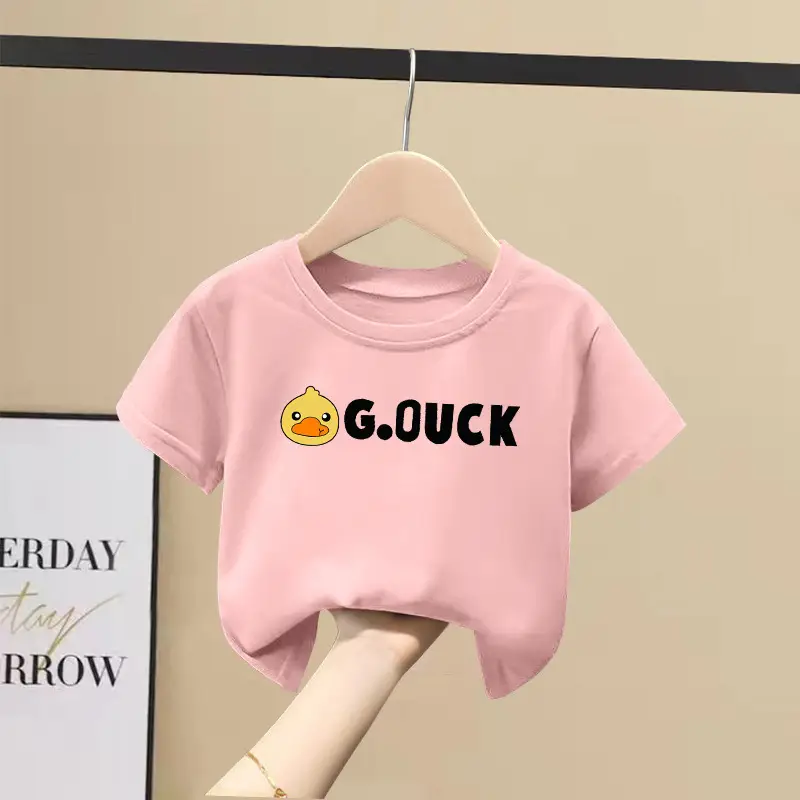 2 Pcs 100% Cotton G.UCK T-Shirts for Kids Girls Summer Wear