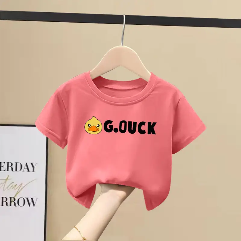 2 Pcs 100% Cotton G.UCK T-Shirts for Kids Girls Summer Wear