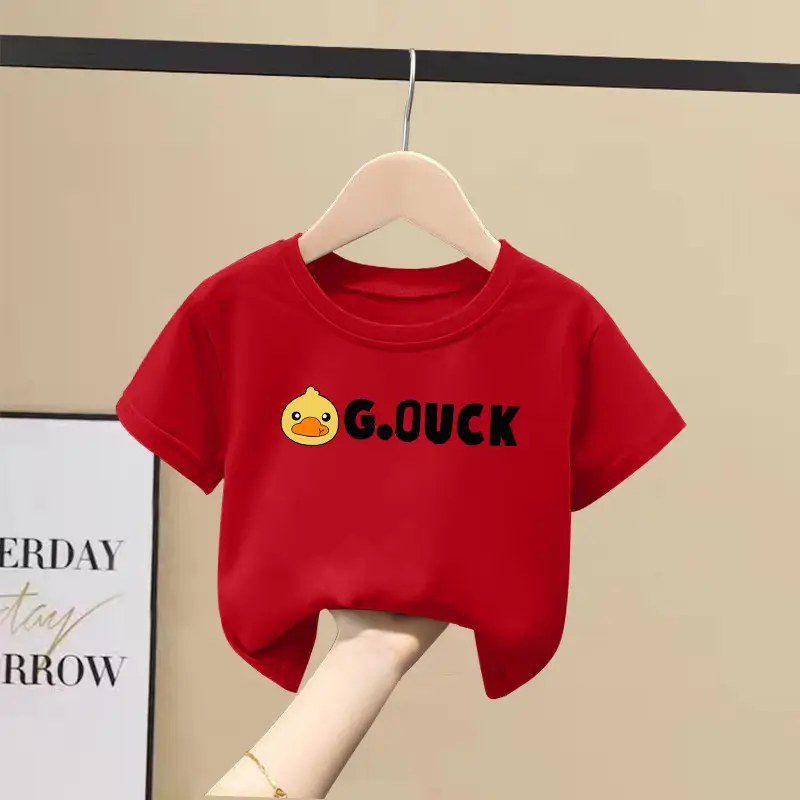 2 Pcs 100% Cotton G.UCK T-Shirts for Kids Girls Summer Wear