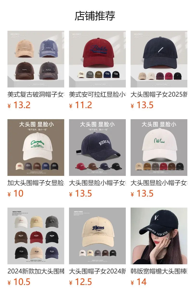 Retro Red Baseball Cap for Kids All Match 65cm — feature 1