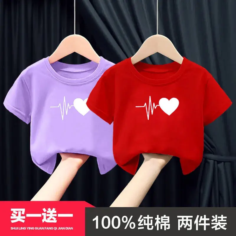 Pure Cotton Heartbeat Graphic T-Shirt Blue Medium - Image 2
