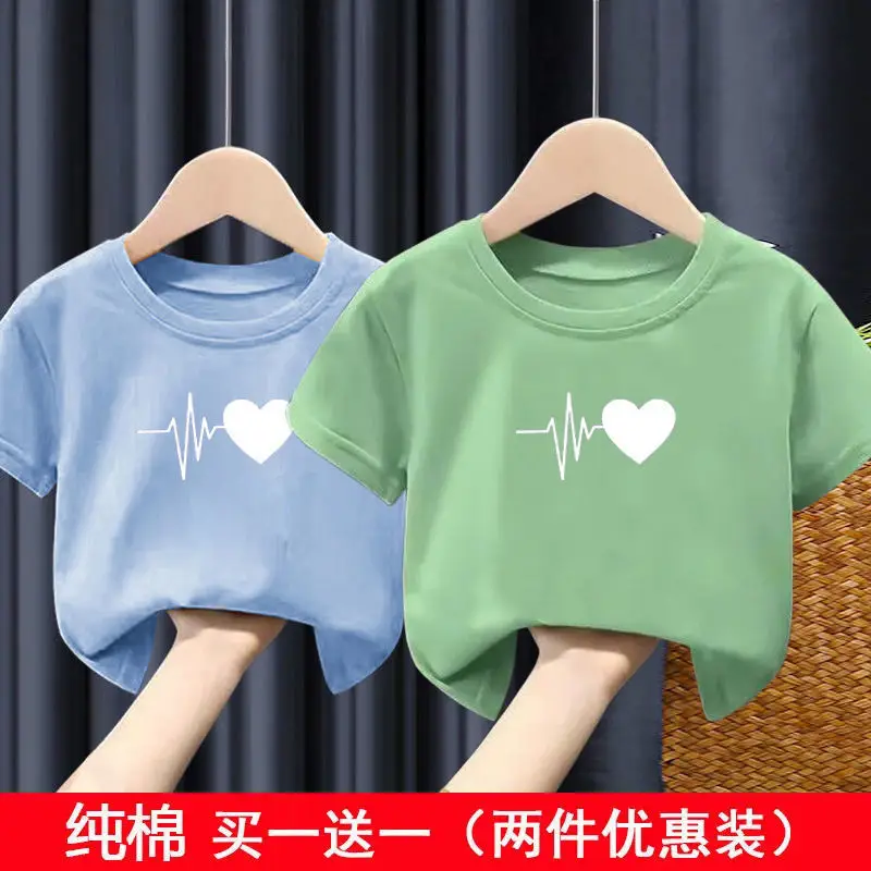 Pure Cotton Heartbeat Graphic T-Shirt Blue Medium - Image 16