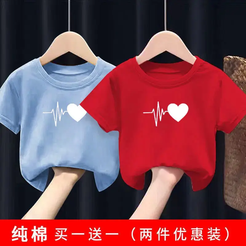 Pure Cotton Heartbeat Graphic T-Shirt Blue Medium - Image 24