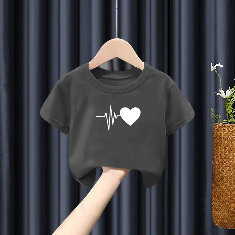 Pure Cotton Heartbeat Graphic T-Shirt Blue Medium - Image 34