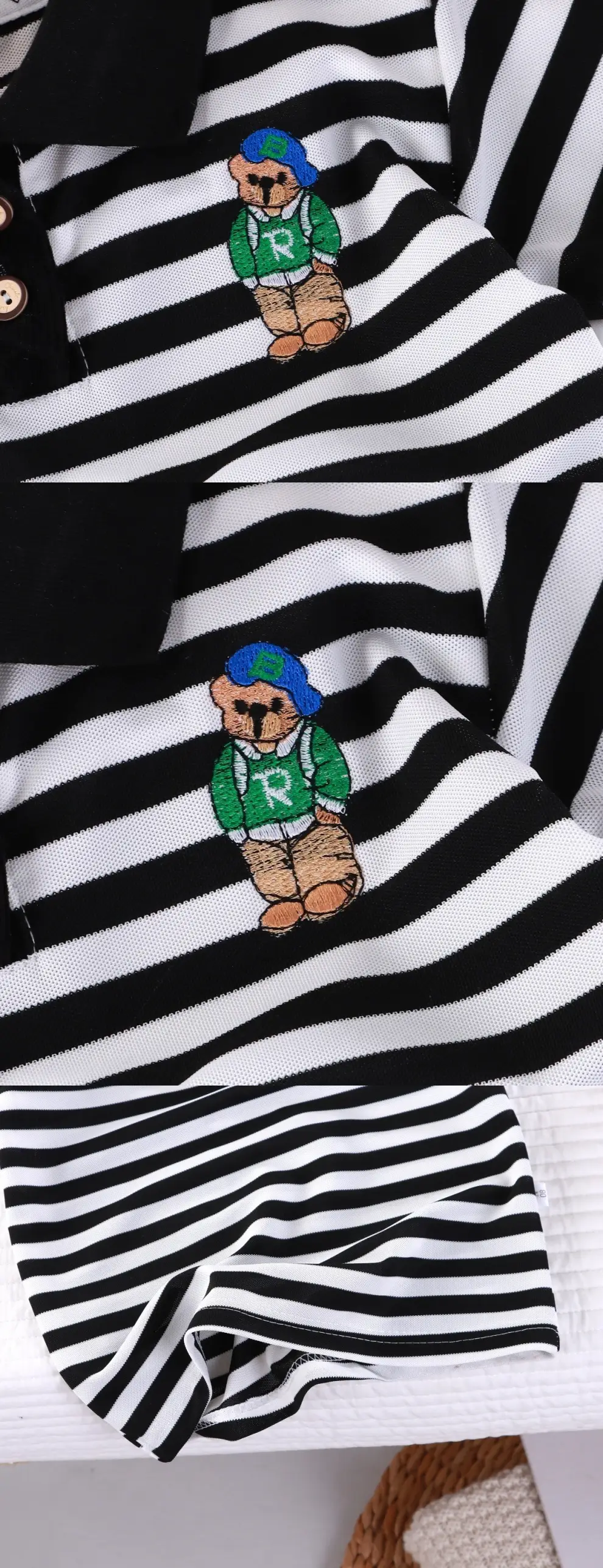 Children Striped Polo Shirt Short Sleeve Boys Girls — feature 4