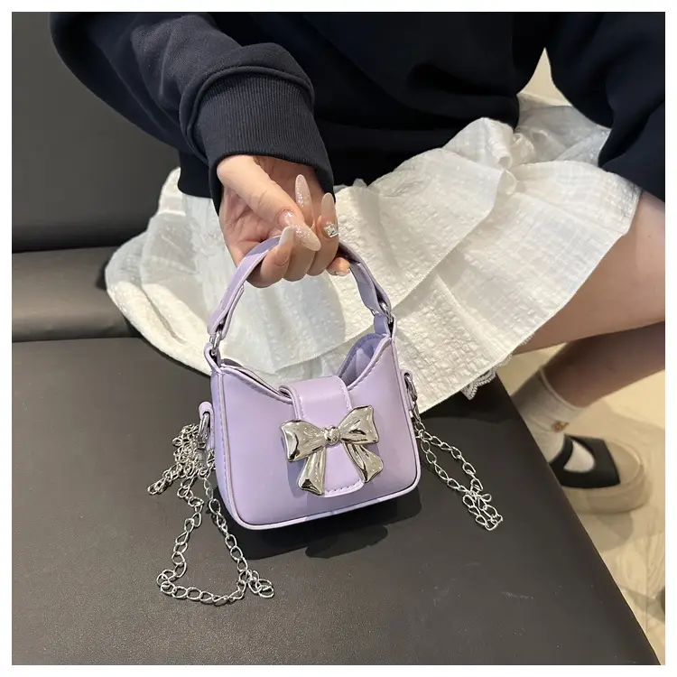 Pink Bow Shoulder Bag with Chain Strap for Women — feature 20