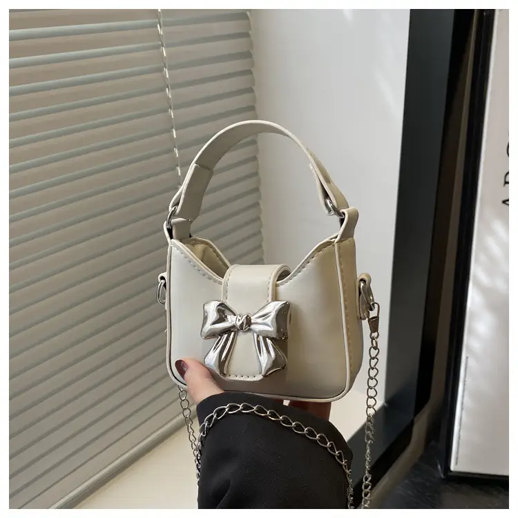 Pink Bow Shoulder Bag with Chain Strap for Women — feature 26