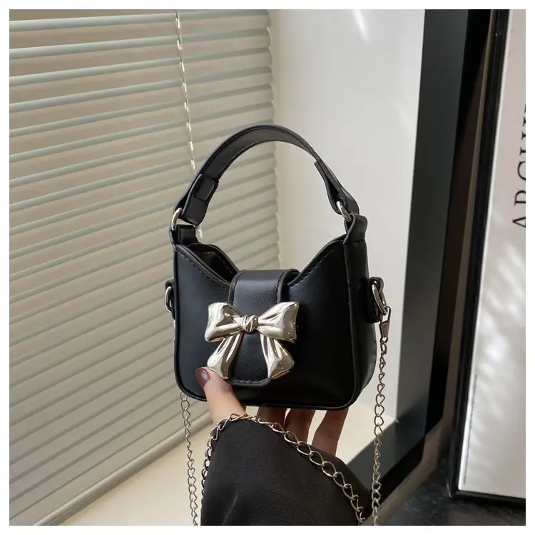 Pink Bow Shoulder Bag with Chain Strap for Women — feature 27