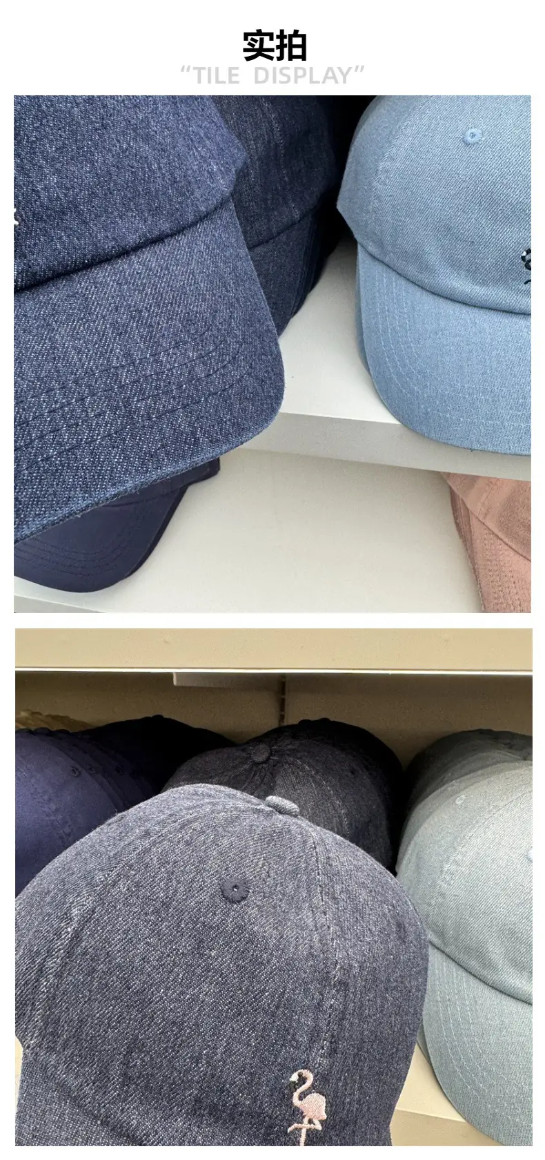 Blue Embroidered Baseball Cap for Women Men Spring Summer — feature 4