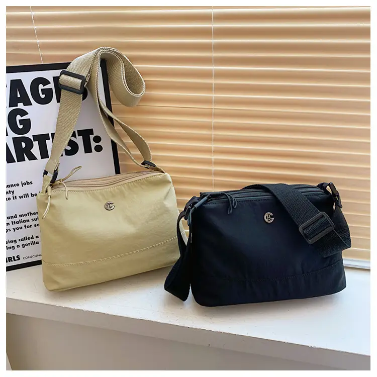 Women Crossbody Bag Beige Waterproof Nylon Multi Compartment — feature 18