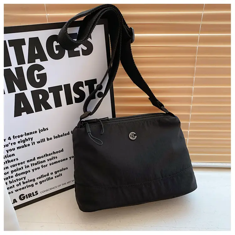 Women Crossbody Bag Beige Waterproof Nylon Multi Compartment — feature 20
