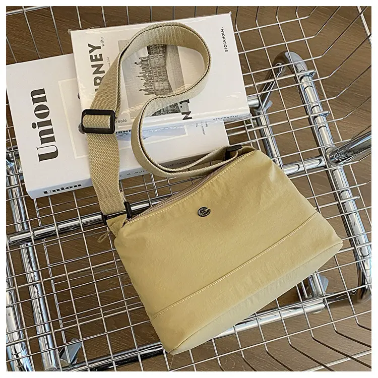 Women Crossbody Bag Beige Waterproof Nylon Multi Compartment — feature 24