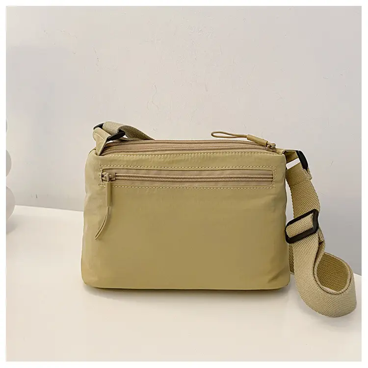 Women Crossbody Bag Beige Waterproof Nylon Multi Compartment — feature 27