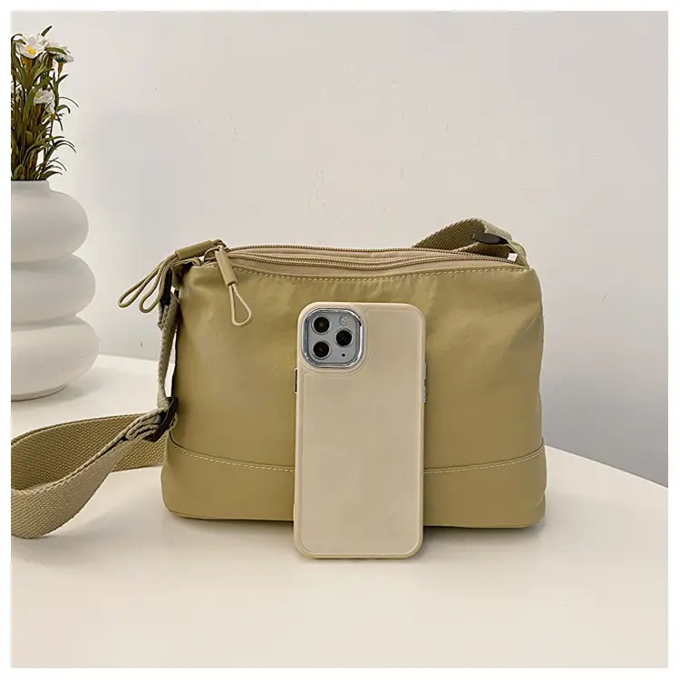 Women Crossbody Bag Beige Waterproof Nylon Multi Compartment — feature 32