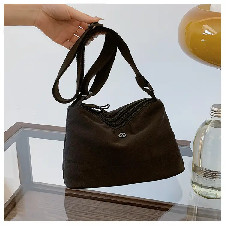 Women Crossbody Bag Beige Waterproof Nylon Multi Compartment — feature 9
