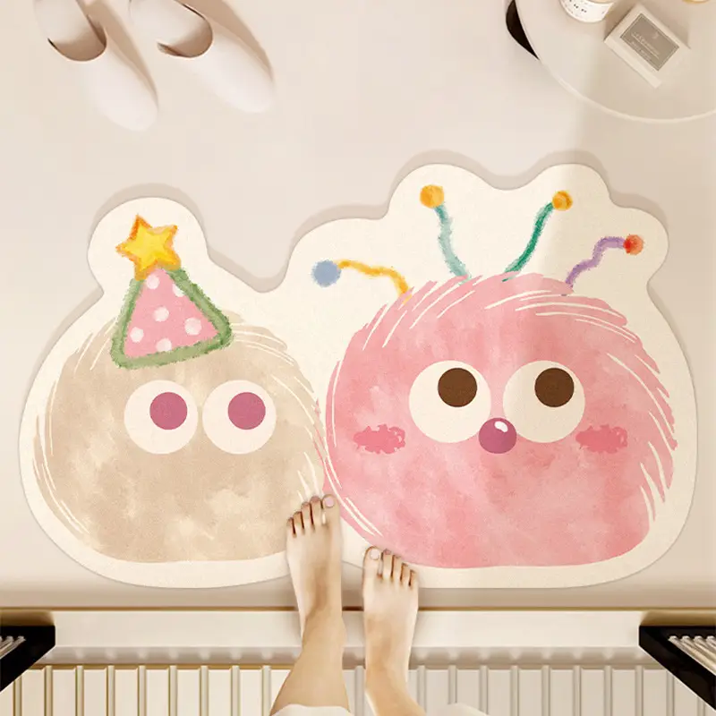 Special Shaped Cartoon Toilet Mat Anti-Slip Absorbent - Image 3