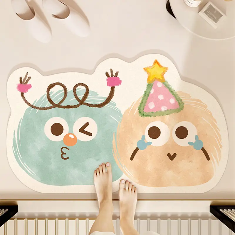 Special Shaped Cartoon Toilet Mat Anti-Slip Absorbent - Image 4