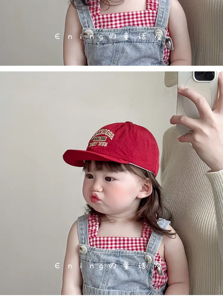 Baby Sun Hat with Sunglasses White New York Print — feature 4