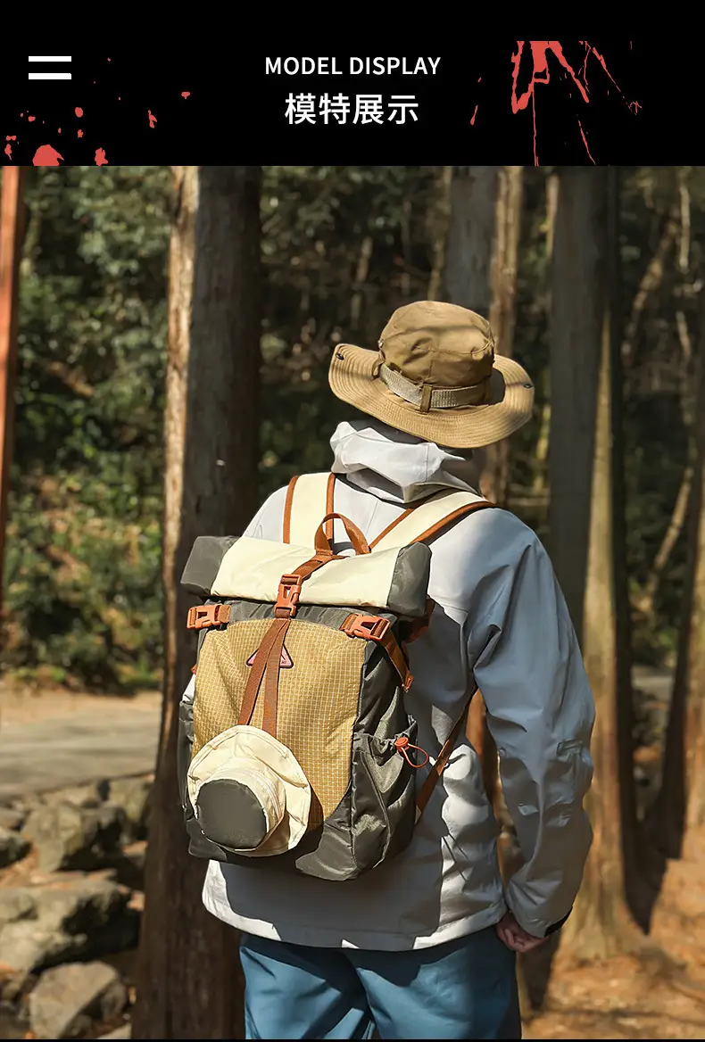 Cross-border Hiking Backpack 2025 Large Capacity Mesh Design — feature 10