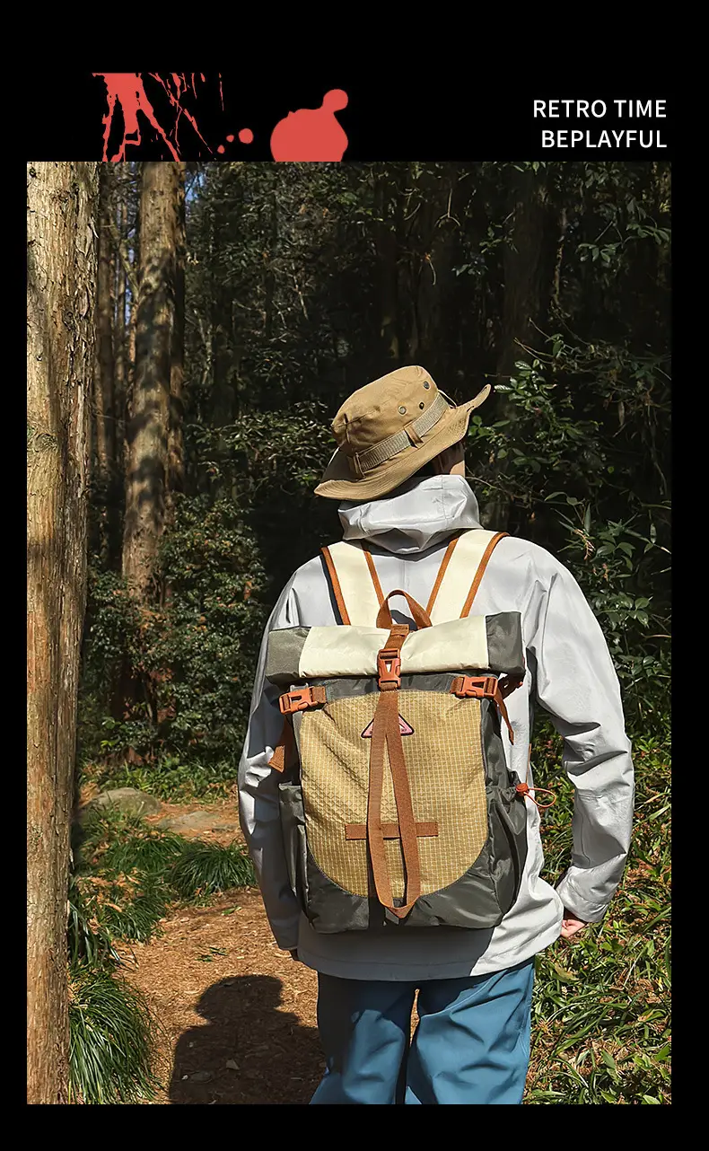 Cross-border Hiking Backpack 2025 Large Capacity Mesh Design — feature 12