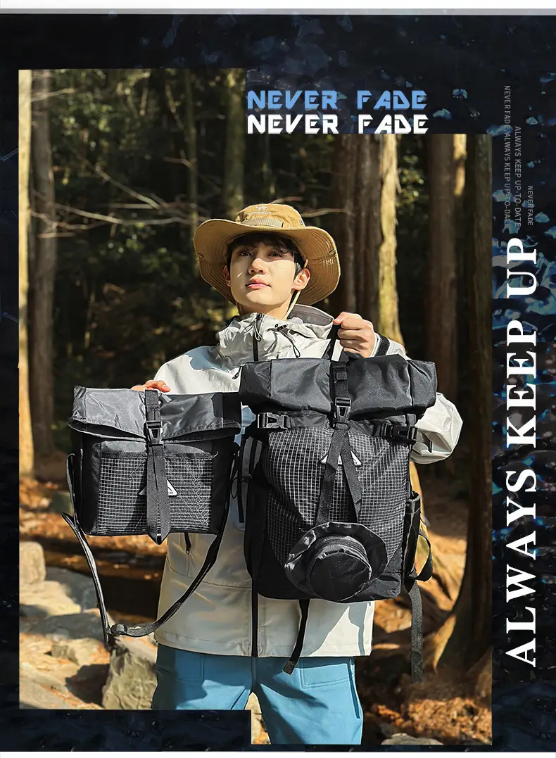 Cross-border Hiking Backpack 2025 Large Capacity Mesh Design — feature 4
