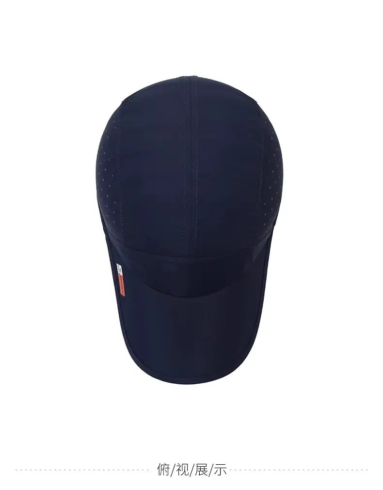 Men's Navy Blue Baseball Cap Sun Hat Quick Dry — feature 12