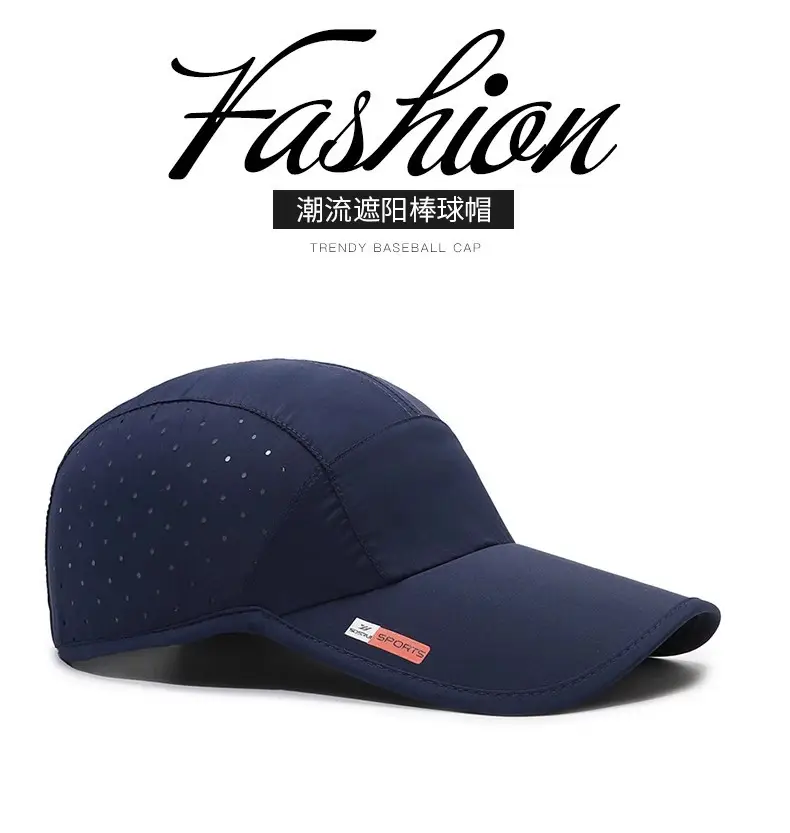 Men's Navy Blue Baseball Cap Sun Hat Quick Dry — feature 2