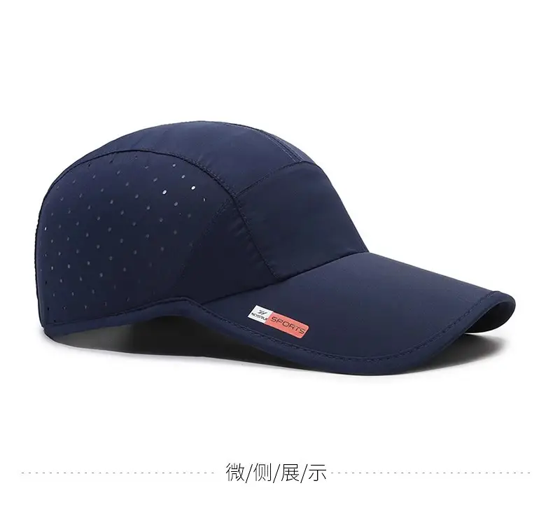 Men's Navy Blue Baseball Cap Sun Hat Quick Dry — feature 8