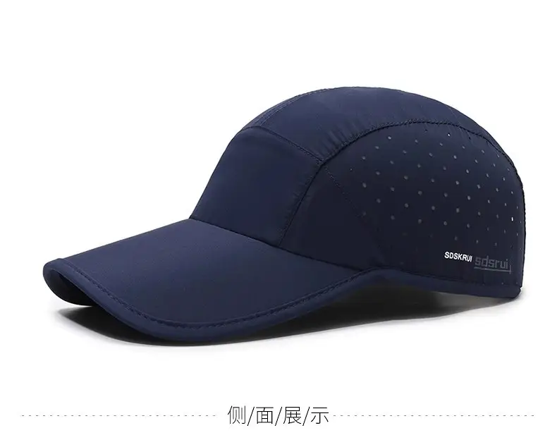 Men's Navy Blue Baseball Cap Sun Hat Quick Dry — feature 9