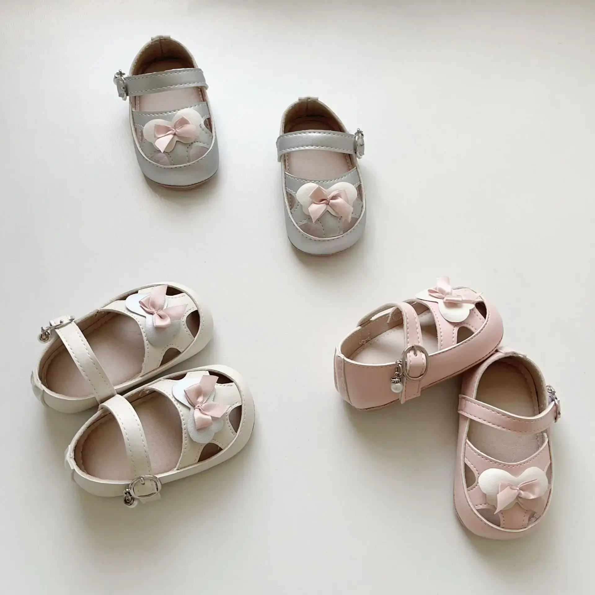 Baby Princess Shoes Silver Bow Sole 6-18M — feature 14