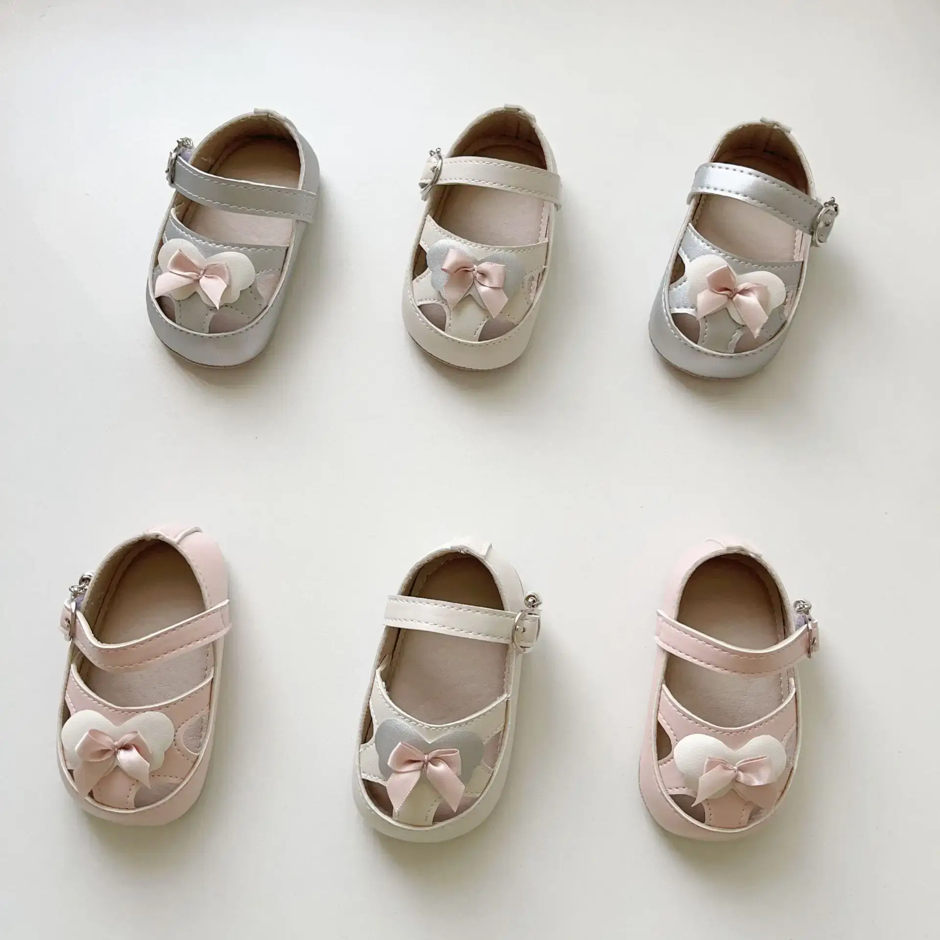 Baby Princess Shoes Silver Bow Sole 6-18M — feature 15