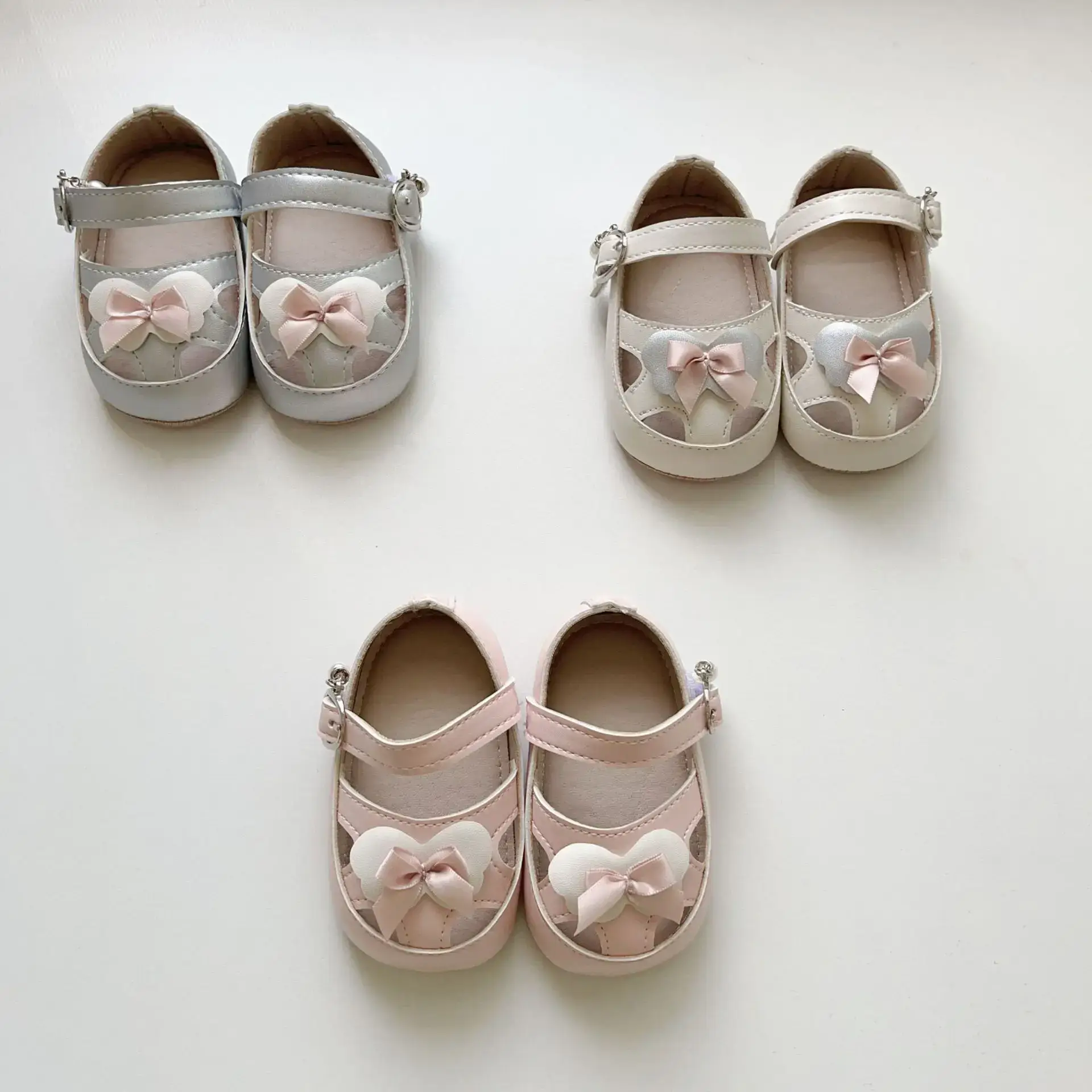 Baby Princess Shoes Silver Bow Sole 6-18M — feature 16